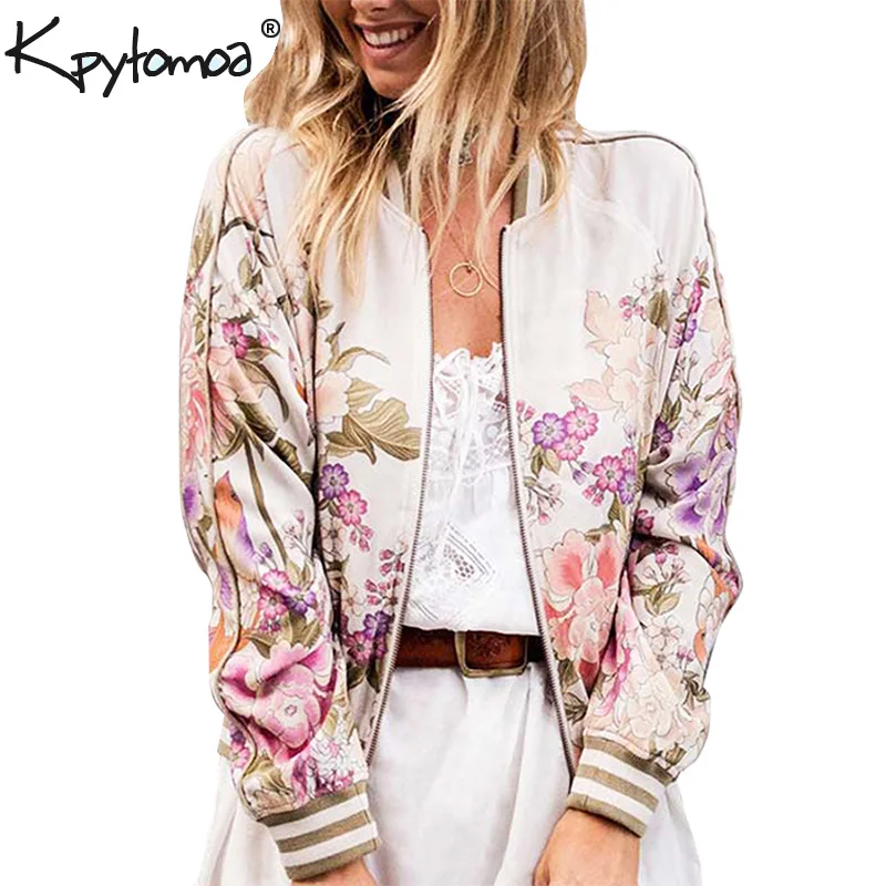 floral print bomber