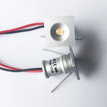 Square Round 1W LED Mini Spotlight 15mm Cutout Recessed Lighting DC/12V IP65 Home Kitchen Ceiling Light CE RoHS Warm Cool White