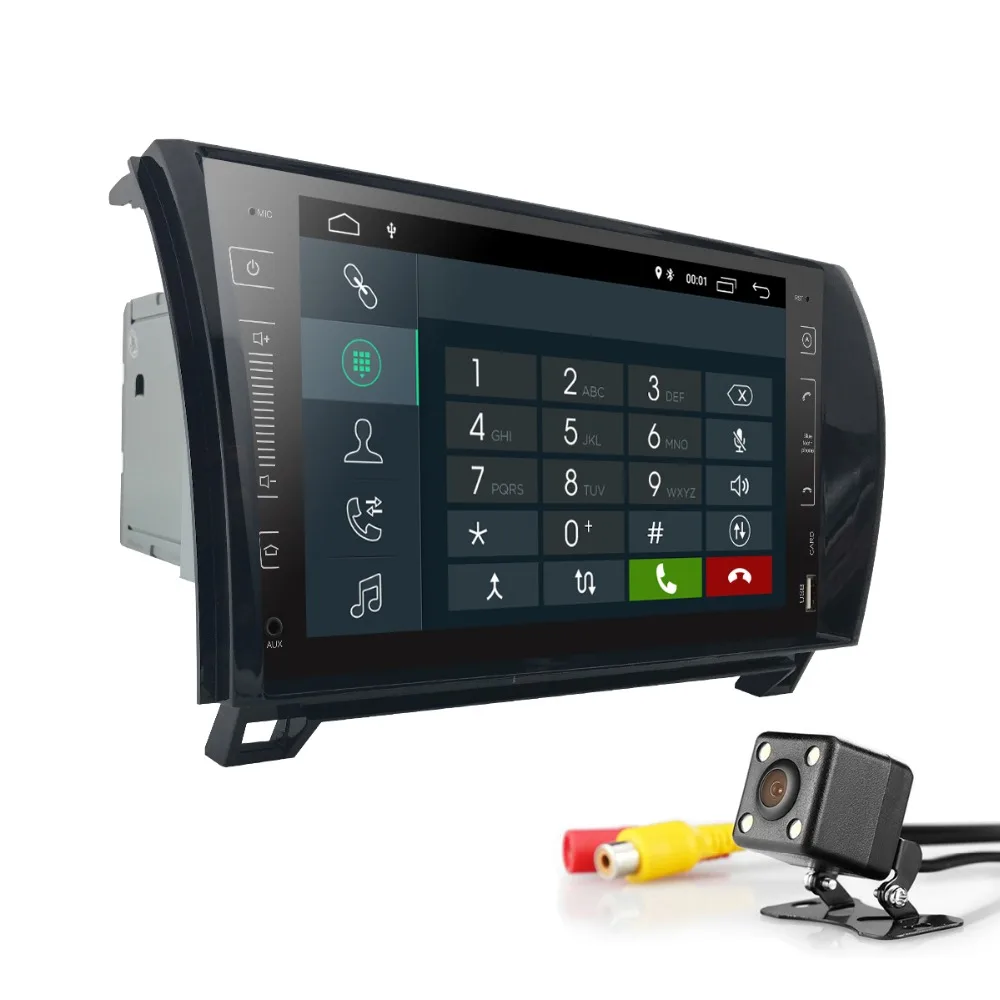 Excellent 2 Din Android 8.1 Car Stereo Radio For Toyota Sequoia Tundra 9" GPS Navigation WiFi 4G Bluetooth TV TPMS No-DVD Player 5