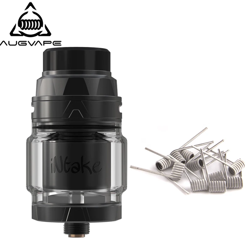 

Augvape Intake RTA Tank With Clapton 10pcs Dual Core Fused Coils 4.2ml Capacity 24mm Leak Proof Bottom Single Coil RTA Atomizer