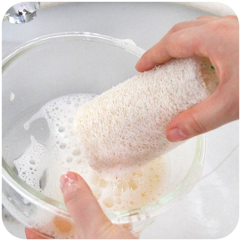 

Loofah Anti-oil Dish Towel Plant Fiber Loofah Enamel Bowl Brush Pot Brush Bath Brush Towel