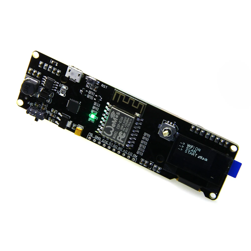 Светодиодный дисплей 0 96 дюйма экран 18650 CP2102 ESP8266 плата разработки для Wemos джойстик