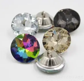 

1000pcs 22mm Rhinestone Stone Flower pull clasp Crystal sofa,soft bag buckles Crys gemstone button Glass gem Flower pull buttons