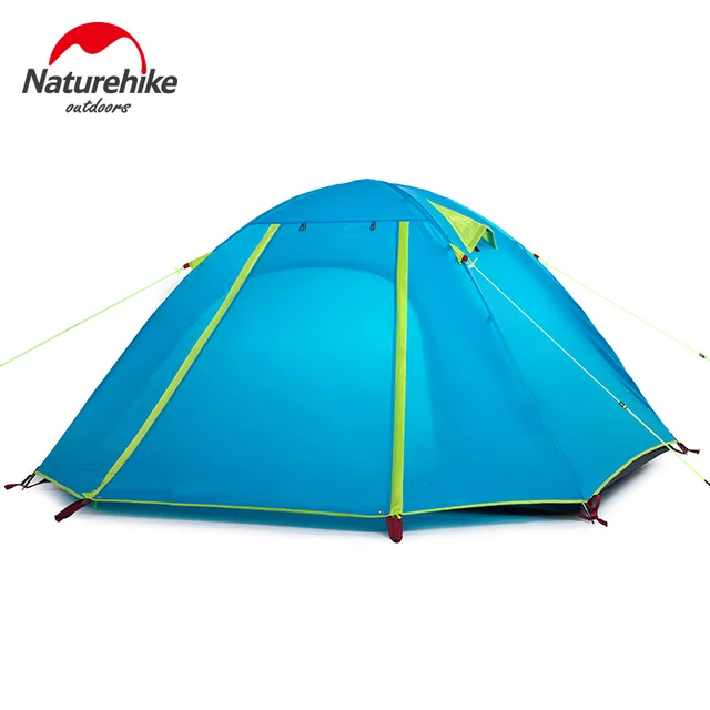 Cheap 2016 New High-quality NatureHike Double Layer 4 Person 215*215*130 cm lightweight Outdoor Camping Hike Travel Tent waterproof
