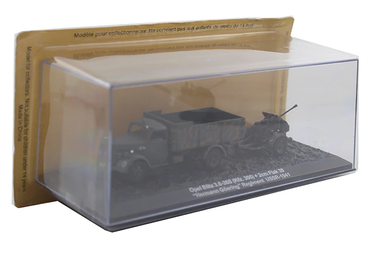 

1/72 Opel Blitz 3.6-36S Opel Truck Trailer Model Alloy Imitation Military Model