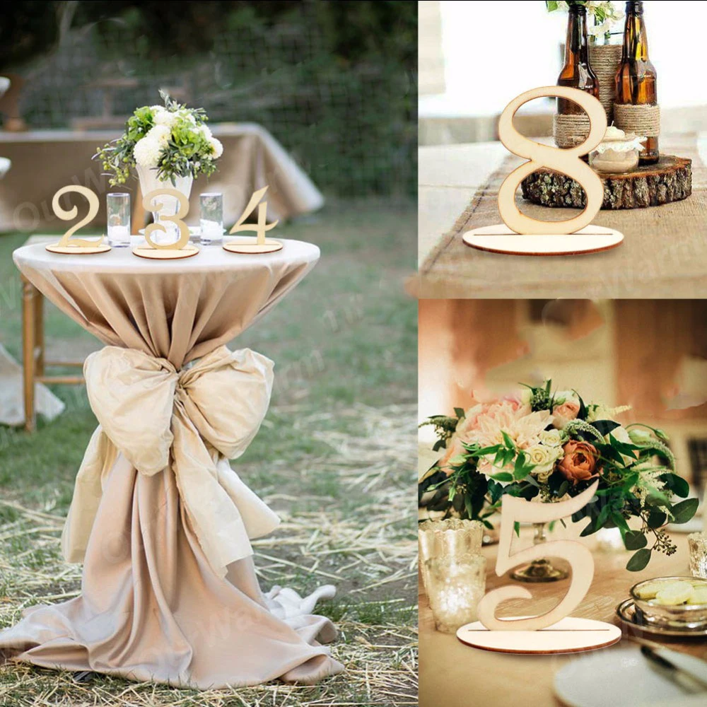 

New Wooden number Seat card 1/10 11/20 Wedding Table number Decoration
