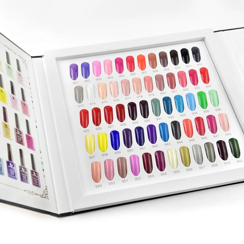 VENALISA 7.5ml Nail Gel Polish Color Chart Color 60 Colors Display for Nail Salon Beauty Training Colorful Palette of Colors