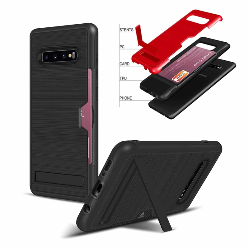 Чехол для телефона Samsung Galaxy S10 Plus S9 S8 ударопрочный ТПУ + Поликарбонат двухслойный