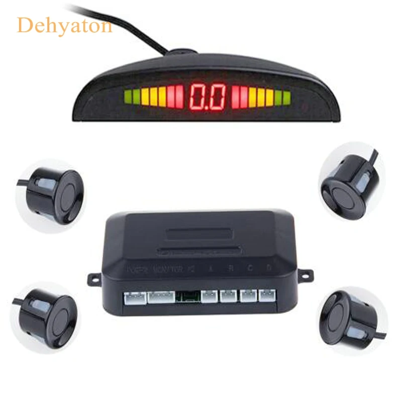 Car Auto Parktronic LED Parking Sensor With 4 Sensors Reverse Backup Car Parking Radar Monitor Detector System Backlight Display