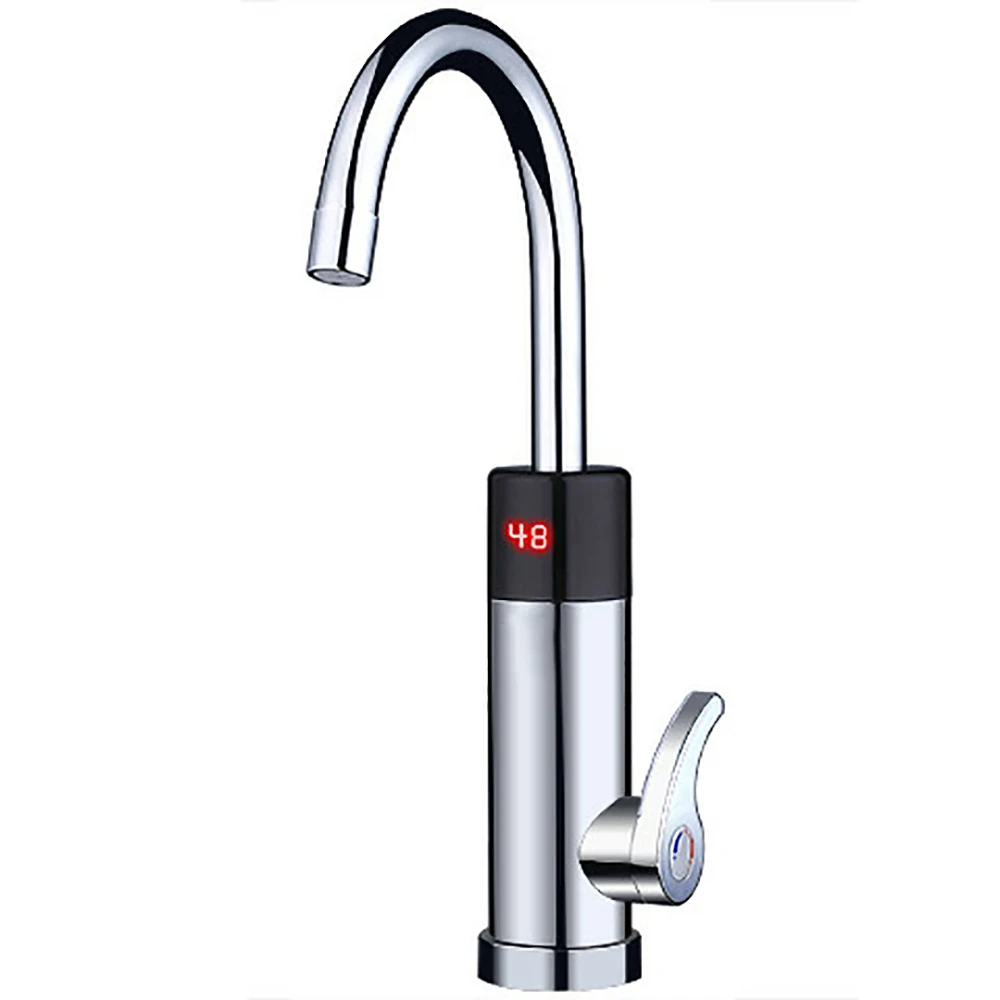 

Temperature display Bottom water flow inlet electric instant tankless electric heater sink hot tap faucet mixer hot cold water
