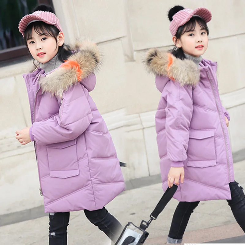 

OLEKID 2018 Winter Girl Down Jacket Warm Girl Winter Coat 5-12 Years Kids Outerwear Winterjas Meisjes Manteau Enfant Fille Hiver