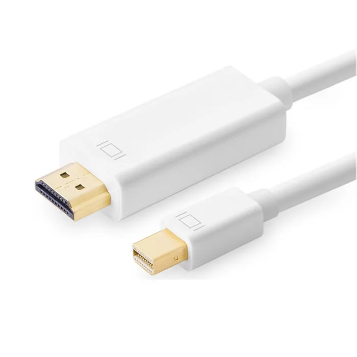 

1.8m 6Ft Mini DP to HDMI 1.4 male cable for Macbook laptop white color
