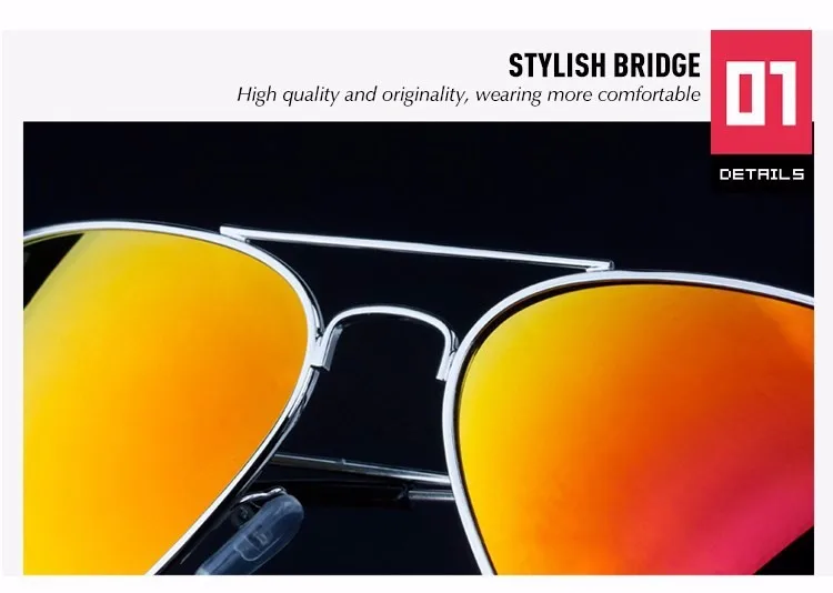 2017 Brand Design Aviator Sunglasses Men Women Mirror Sunglass Male Sun Glasses For Men So Real Sunglass Driving Glasses UV400 (24)