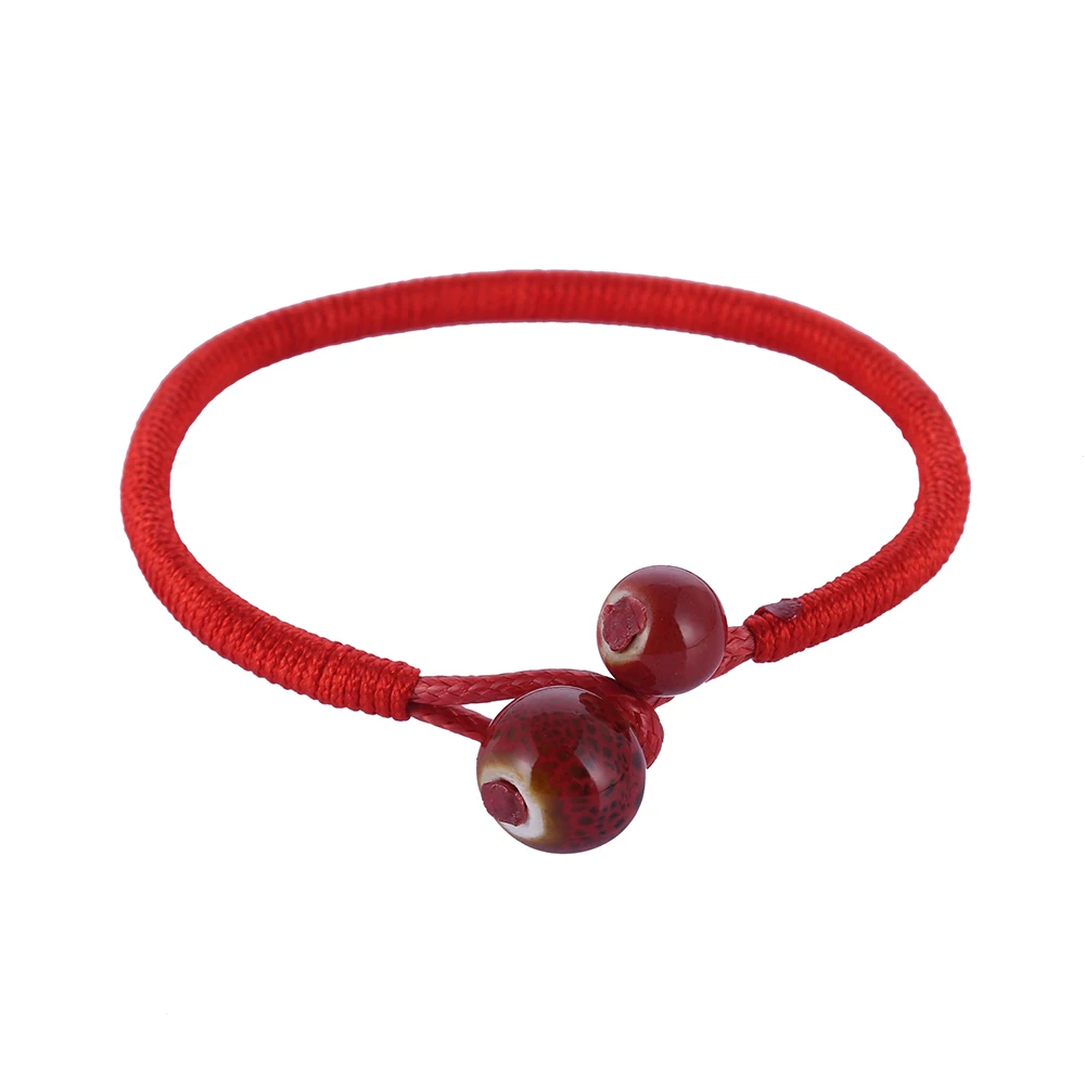 

2pcs/set Lucky Ceramic Red String Bracelets 1263