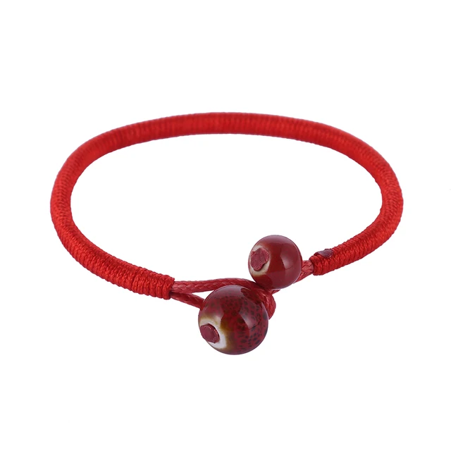 2pcs Set Lucky Ceramic Red String Bracelets 1263 In Charm 2pcs Set Lucky Ceramic Red String Bracelets 1263