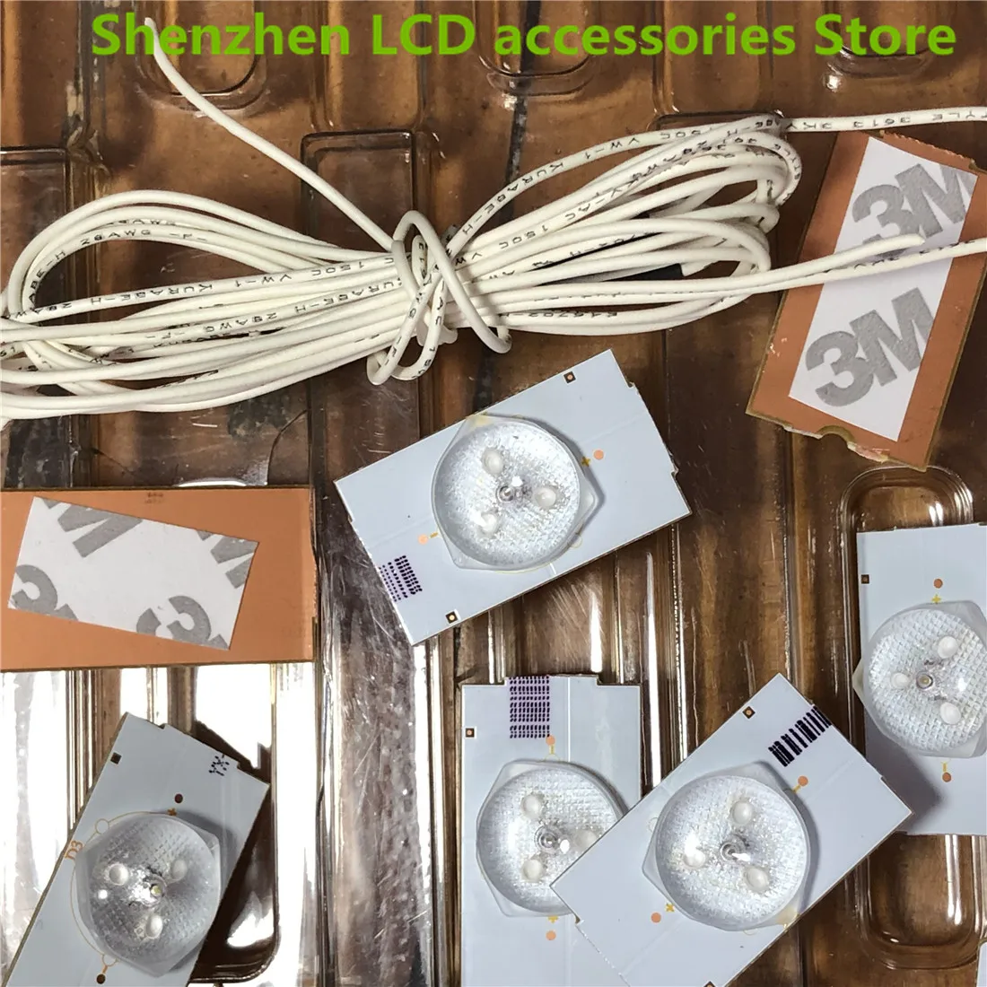 50Pieces/lot 3V Large lens LED lamp bead granular lamp Bar LCD TV back LED light Strip retrofit universal lamp bead   100%NEW