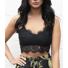 Кружевной ремень обернутый грудь рубашка Топ новое нижнее белье Bralett Дамский камзол черный белый женский кружевной кроп-топ