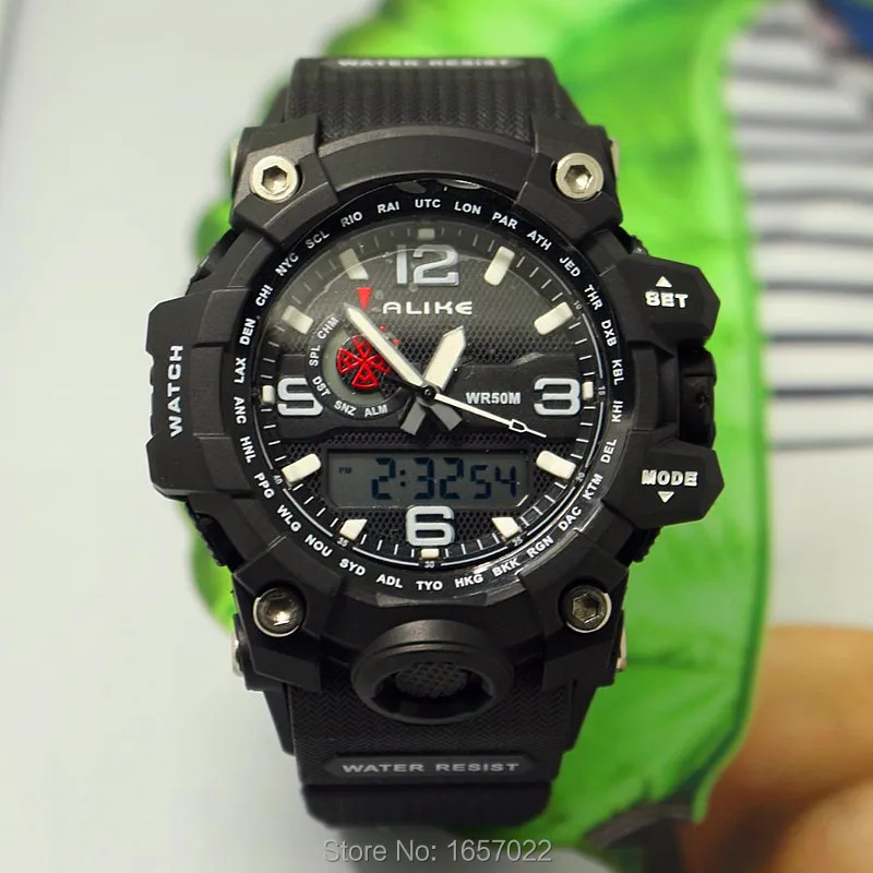 Alike brand man G style dual time waterproof font b sports b font wristwatches font b Alike brand man G style dual time waterproof font b sports b font wristwatches font b