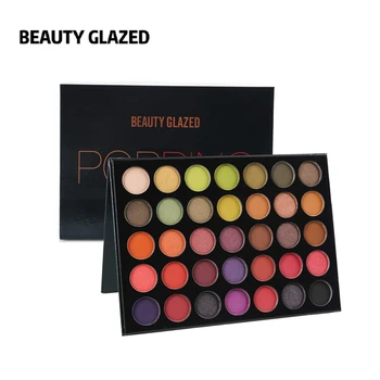 

Beauty Glazed Cosmetics Professional Eyeshadows Pallette Natural Nude Long Lasting Glitter Eye Shadow Pigmented Palette Makeup