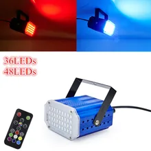 32 Вт Звуковое управление лазерными огнями 36 48 светодиодов стробоскопический DJ стробоскоп Ligh музыкальное шоу сценическое освещение с пультом дистанционного управления