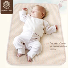 Детский Цветной хлопковый подгузник, матрас с мочой, впитывающий воду, Менструальный коврик