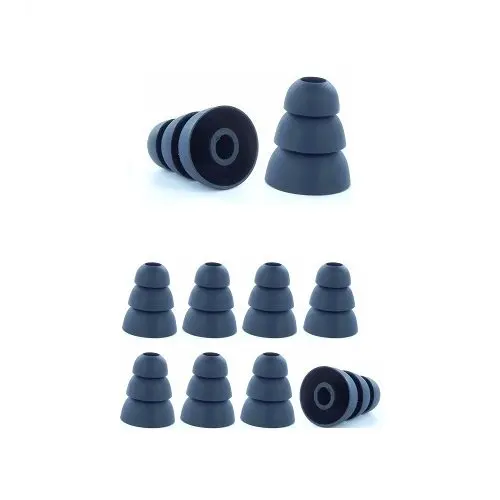 

Black, Large Triple Flange Replacement Ear Tips, Earbuds for In-Ear Earphones. (See Fit Information in Details Below)