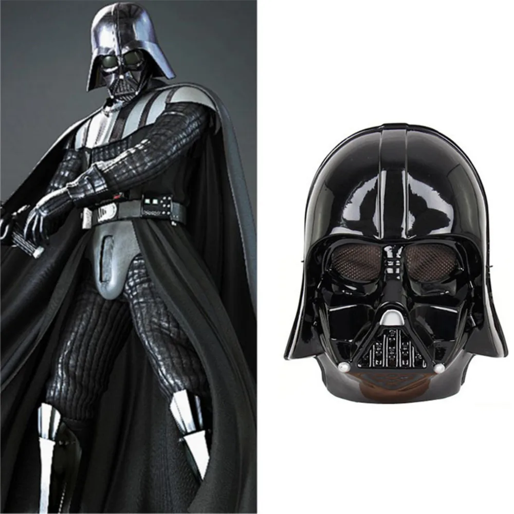 

Star Wars Darth Vader Halloween Mask Deluxe Star Wars Maske Superhero Theme Party Supply Costume Toy 24.5*19.5CM Black White