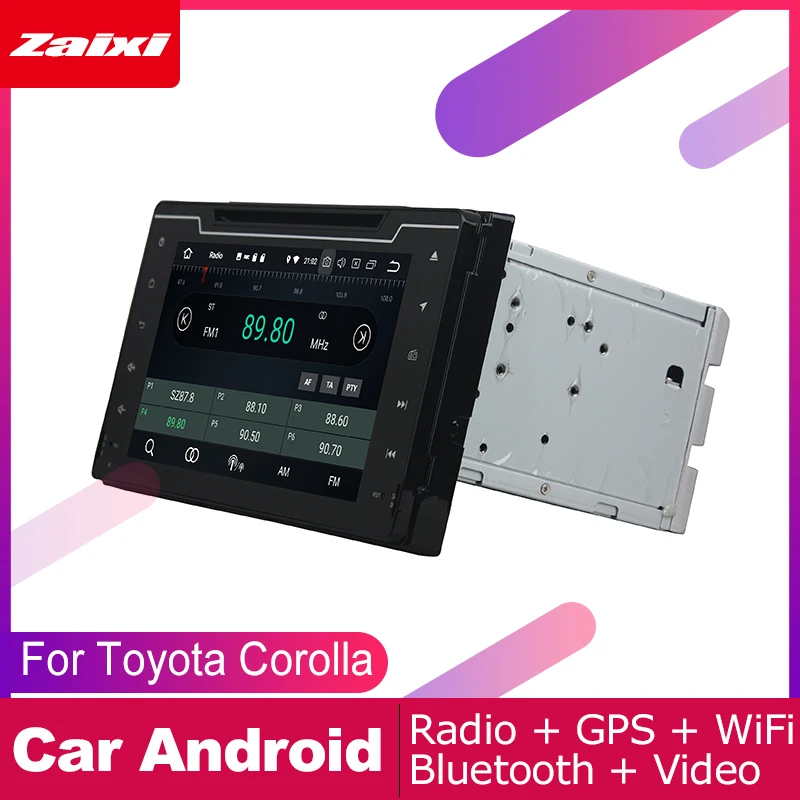 Excellent ZaiXi android car dvd gps multimedia player For Toyota Corolla 2016~2019 car dvd navigation radio video audio player Navi Map 1
