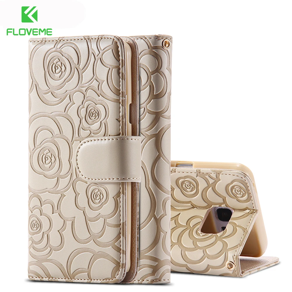 

FLOVEME Mobile Phone Case For Galaxy Note 5 Women Wallet Leather Ultra Flip Cover Bags For Samsung Galaxy Note 5 Note 4 S6 Edge