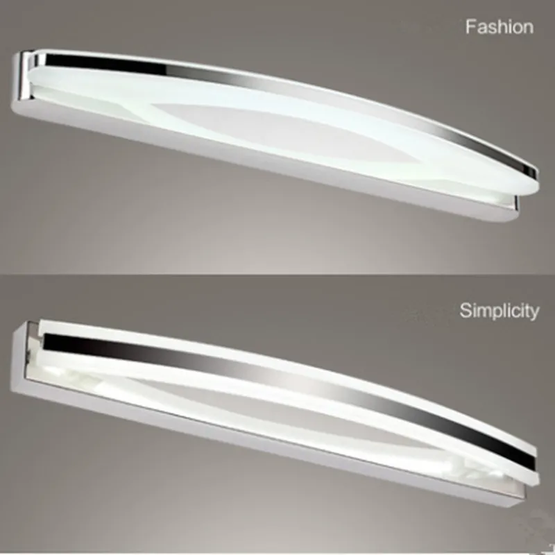 Современный светодиодный настенный светильник Wandlamp 39-100 см, 8 Вт-19 Вт, бра из нержавеющей стали, настенный светильник для ванной комнаты, зеркало, передний светильник, лампа для ванной комнаты