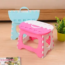 Розовый/синий пластик складной 6 Тип утолщаются шаг портативный детские стулья кухня ванная Инструмент Мини детское сиденье