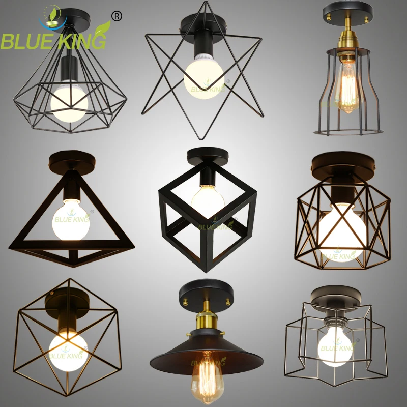 Luzes de Teto retro minimalista escandinavo loft birdcage Estilo de Instalação : Montado na Superfície