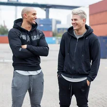 Мужские Новые Модные свитшоты наборы кардиганов тонкие Стильные повседневные мужские костюмы мужские толстовки на молнии с капюшоном хлопковый комплект с длинными рукавами