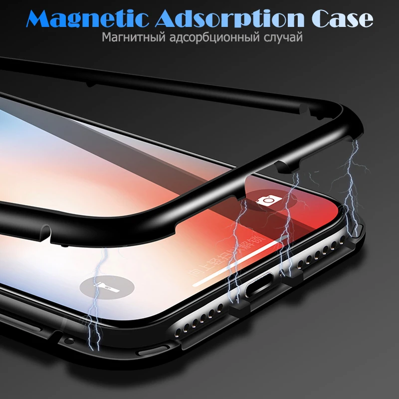 Топ новый Магнитный адсорбционный чехол для телефона iPhone X Xs Max Xr 8 7 6 s Plus 360