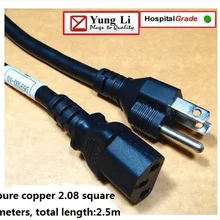 UL/CSA 3 шт./лот американский/США Стандартный Электрический штекер удлинитель кабеля питания линейный тросик бытовой техники оборудования оптом