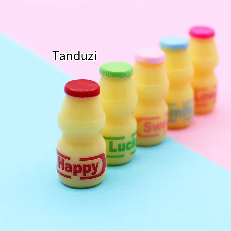 Tanduzi 100 шт. оптовая продажа бутылка из смолы йогурт миниатюрная для молока