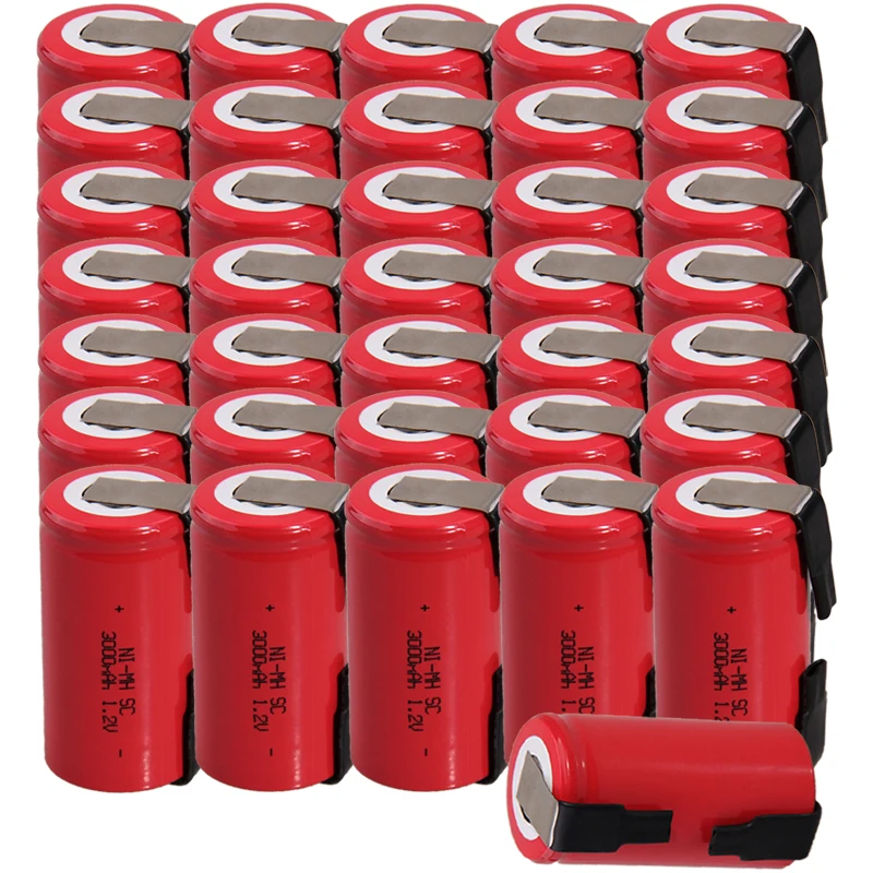 

Real capacity 36 pcs SC battery 1.2v batteries rechargeable 3000mAh nimh battery akkumulator for power tools