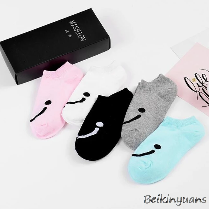 cartoon striped love student socks spring and summer thin stretch comfortable breathable ladies cotton socks - Цвет: 12