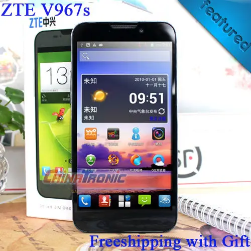 Original ZTE V967S MTK6589 Quad Core Android 4 2 Multi Language 3G Dual 