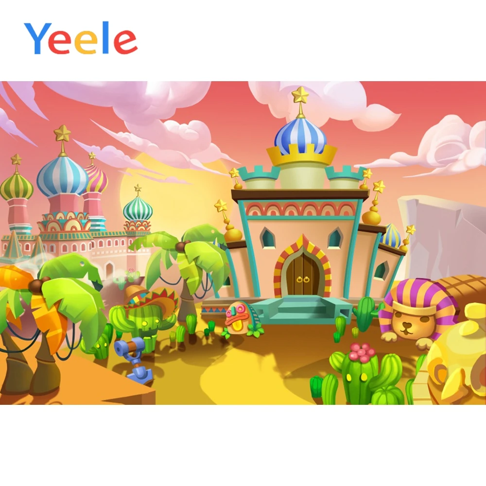 

Yeele Cartoon Dreamlike Castle Baby Children Scene Photography Background Seamless Vinyl Photographic Backdrops For Photo Studio