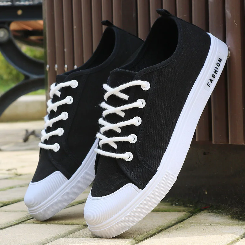 

Spring canvas shoes fashion men's shoes casual shoes breathable black canvas shoes