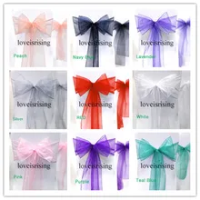 20 цветов pick- 25 шт./партия многоцветный свадебный стул органза стул пояса бант для банкета украшения для стула товары для рождественской вечеринки