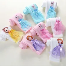 Милые брюки с героями мультфильмов Эльзы и Анны для девочек; детские леггинсы с аниме; Яркие длинные штаны; Леггинсы принцессы с 3D рисунком; одежда для детей