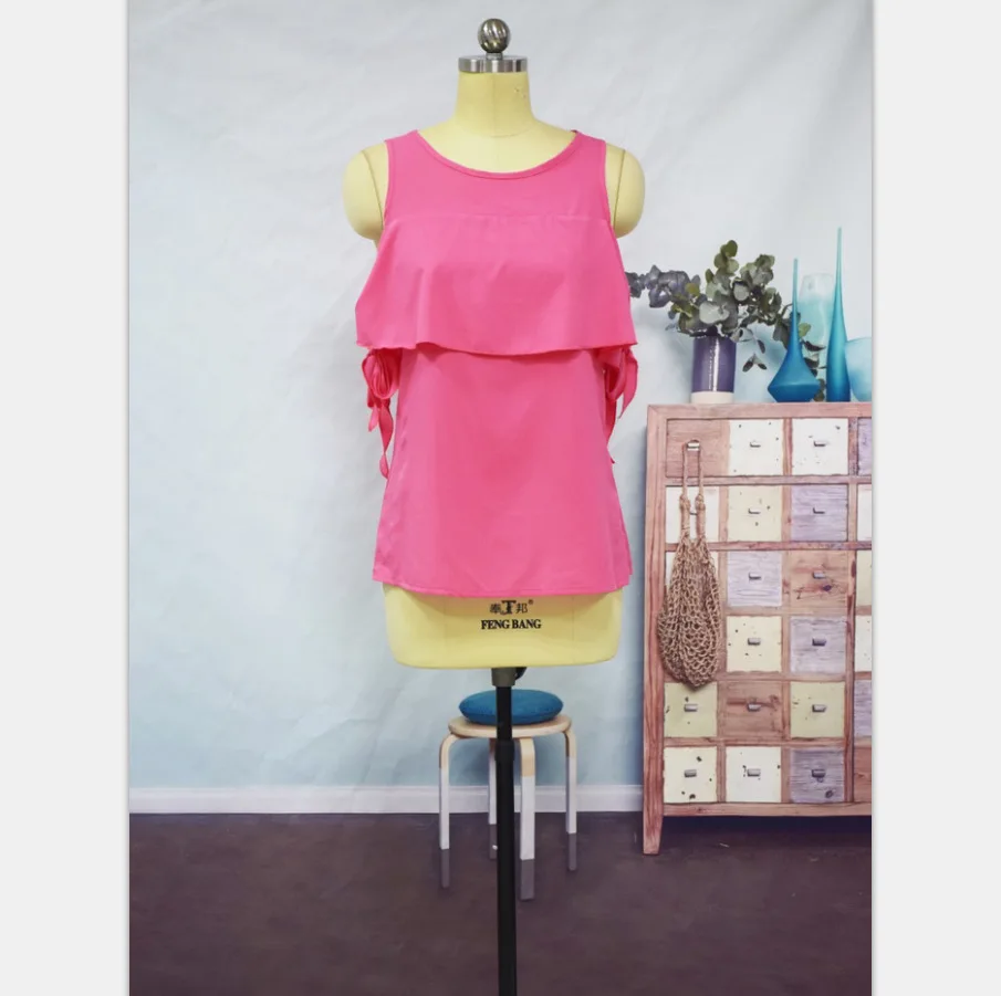 Весенне-летняя шифоновая блузка, сексуальные топы с открытыми плечами и завязками, свободные рубашки с оборками, женские блузки размера плюс, Blusas Mujer