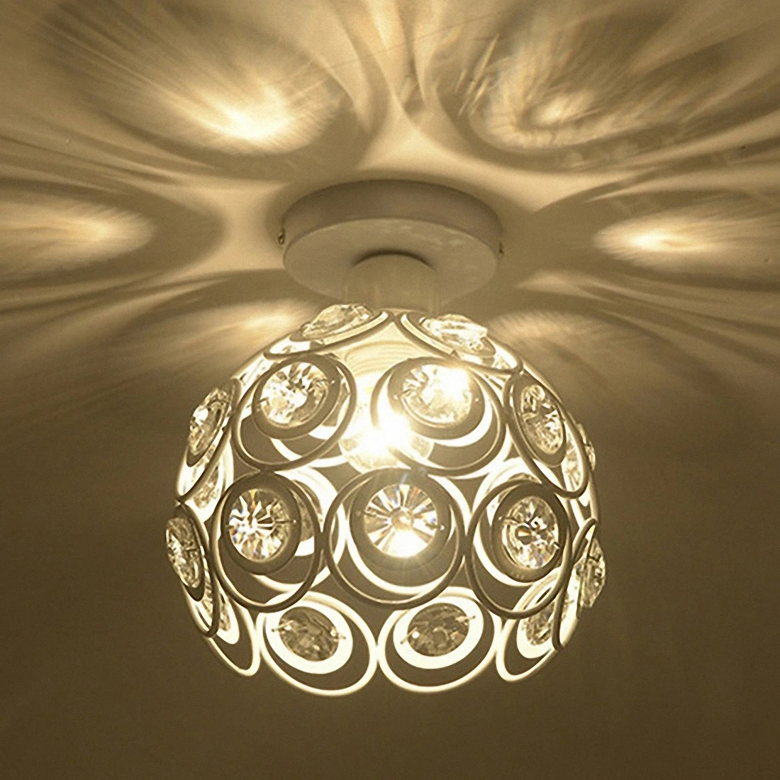  E27 white Creative crystal minimalist ceiling light Simple ceiling lamp bedroom alley Simple europe - 32855840290