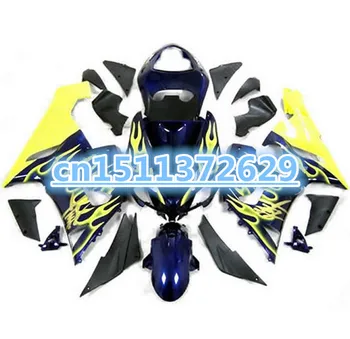 

Bo ABS Yellow Gold Black Flame Fairing Fit Ninja ZX6R ZX-6R 05 06 Cover Racing Seat Body Work ZX-6R 05 06 2005 2006