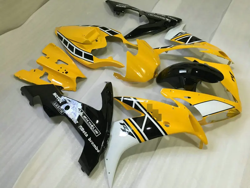 Мотоцикл обтекатель комплект для YAMAHA YZFR1 04 05 06 YZF R1 YZF1000 2004 2005 2006 ABS желто черные