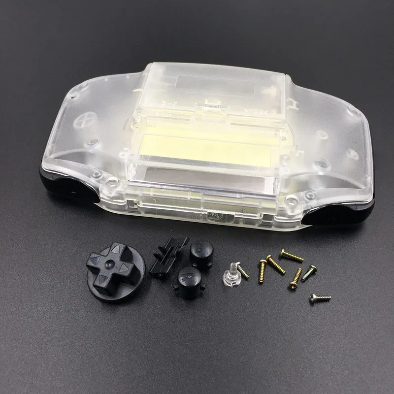 Прозрачный+ черный корпус пуговица с дизайном «ракушка» части для Gameboy Advance GBA Ремонт