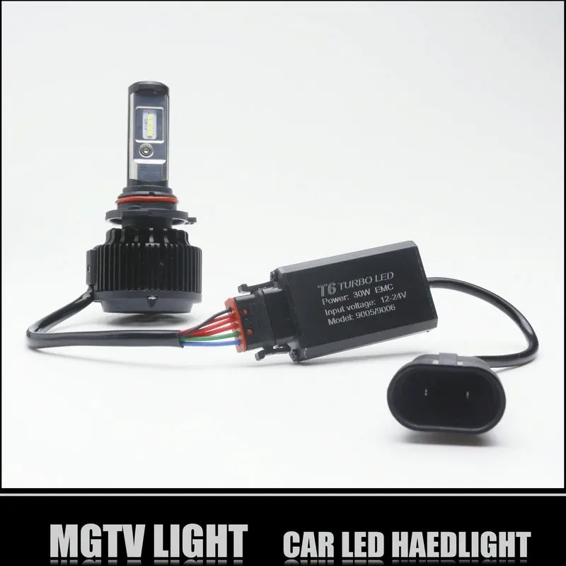 Mgtv 9006/hb4 Автомобильные светодиодные фары H1h7h11 9005 \ H4 H13 9004-7 Hi/Низкий 8000lm 60 w 6000 k Высокое Яркость авто фары Conversion Kit