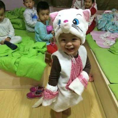 Прекрасный костюм кошки для детей кошка одежда для маскарада Детские костюмы животных Хэллоуин Косплей животных Одежда для костюмированной игры